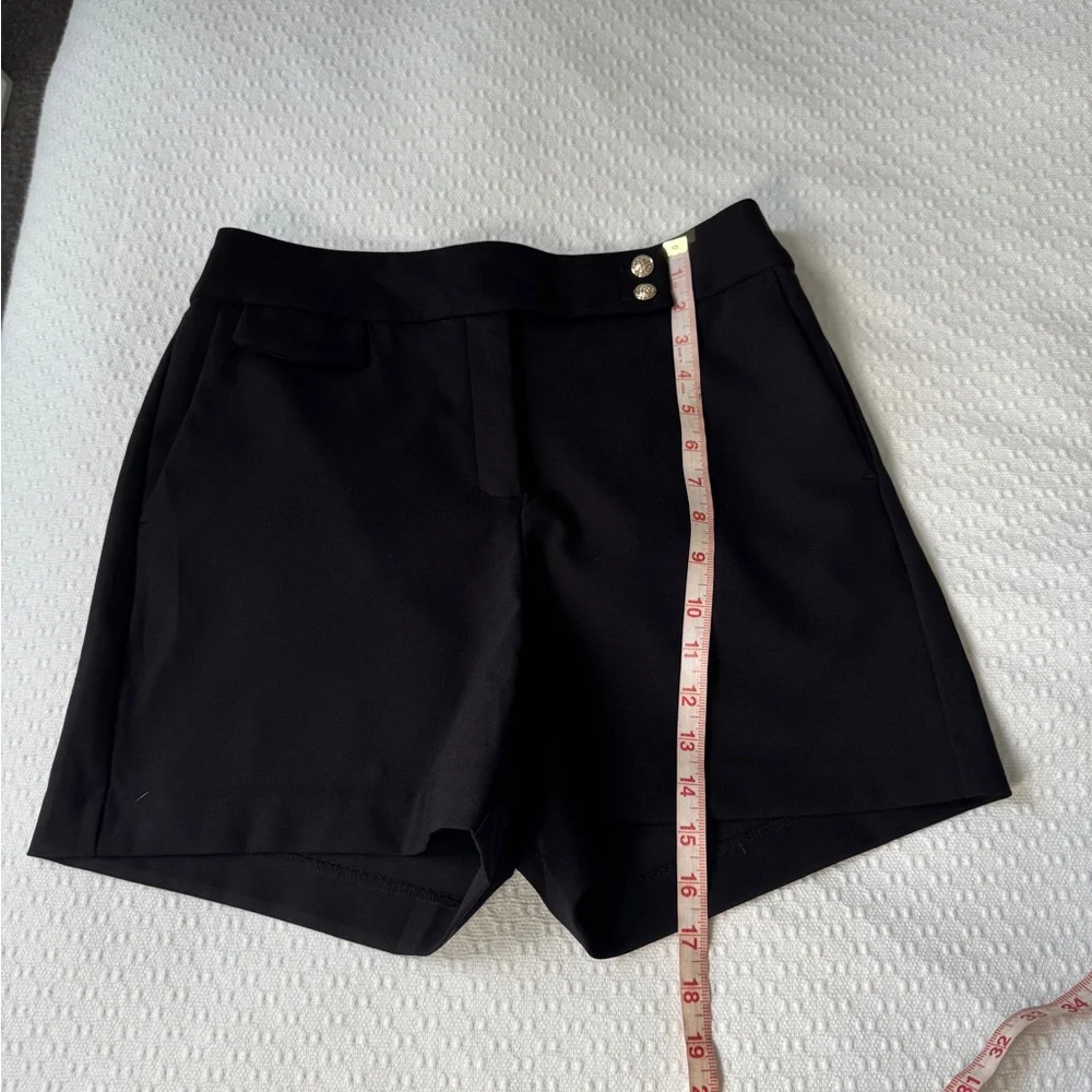 Rachel Zoe Elegant Black High Waist Dress Shorts Size 6
